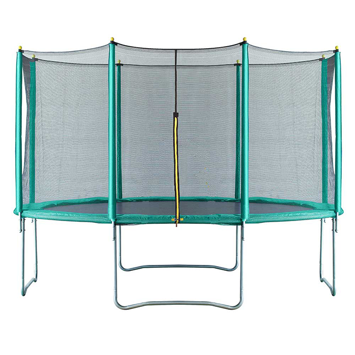 Mako Air 14ft Trampoline with Safety Enclosure - Free Basketball & Water Mister - Green - Image 4