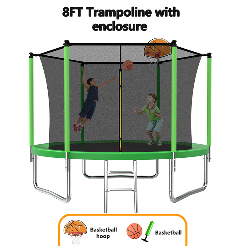 8ft Trampoline and Safety Enclosure