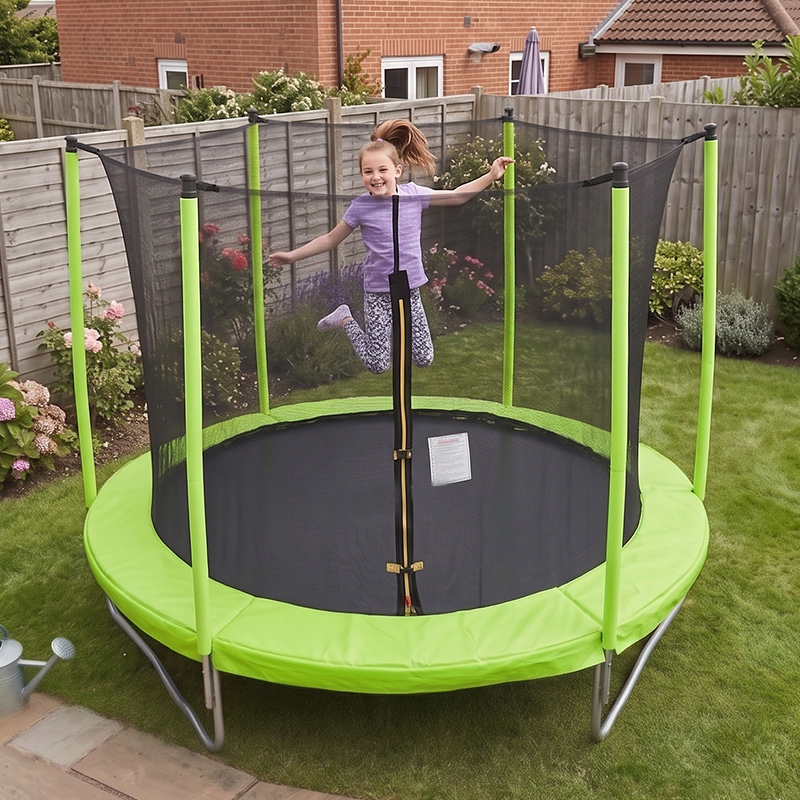 Mako 8ft Trampoline with Safety Enclosure and Ladder