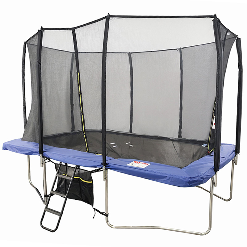 Mako Max 9x14ft Rectangular Trampoline with Safety Enclosure Blue – Free Ladder & Shoe Tidy - Image 2