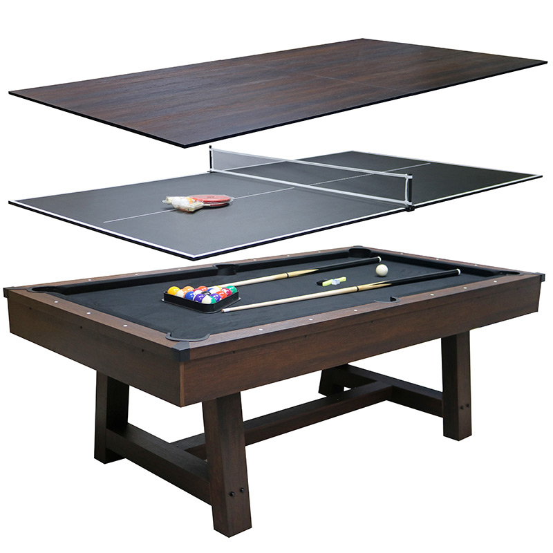 Mako Deluxe 7ft Pool Table with Dinning Top and Table Tennis - Image 8