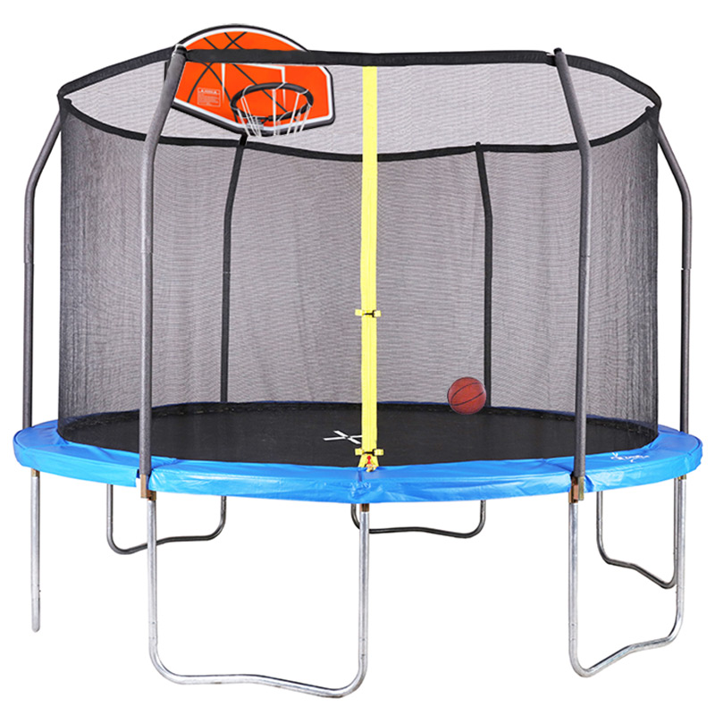 Mako Jump 12ft Trampoline with Enclosure and Basketball Hoop
