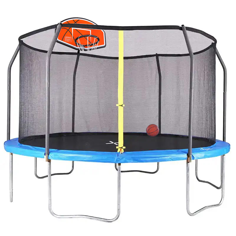 Mako Jump 14ft Trampoline with Enclosure and Basketball Hoop