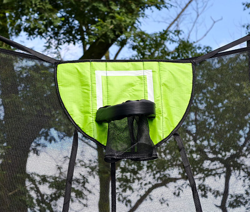 Mako Air 7x 9ft Rectangular Trampoline with Safety Enclosure Black FREE Ladder & Basketball Game - Image 10