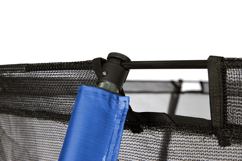 Mako Amigo 8ft Trampoline with Enclosure and Basketball Free Shoe Tidy & Ladder – Blue - Image 5
