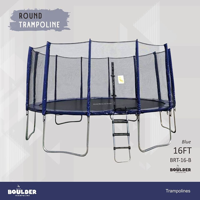 Maxo Boulder 16ft Round Trampoline with Enclosure - Image 2