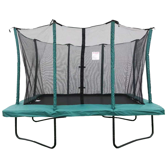 Mako Classic Green 8x 12ft Powder Coated Rectangular Trampoline & Safety Enclosure