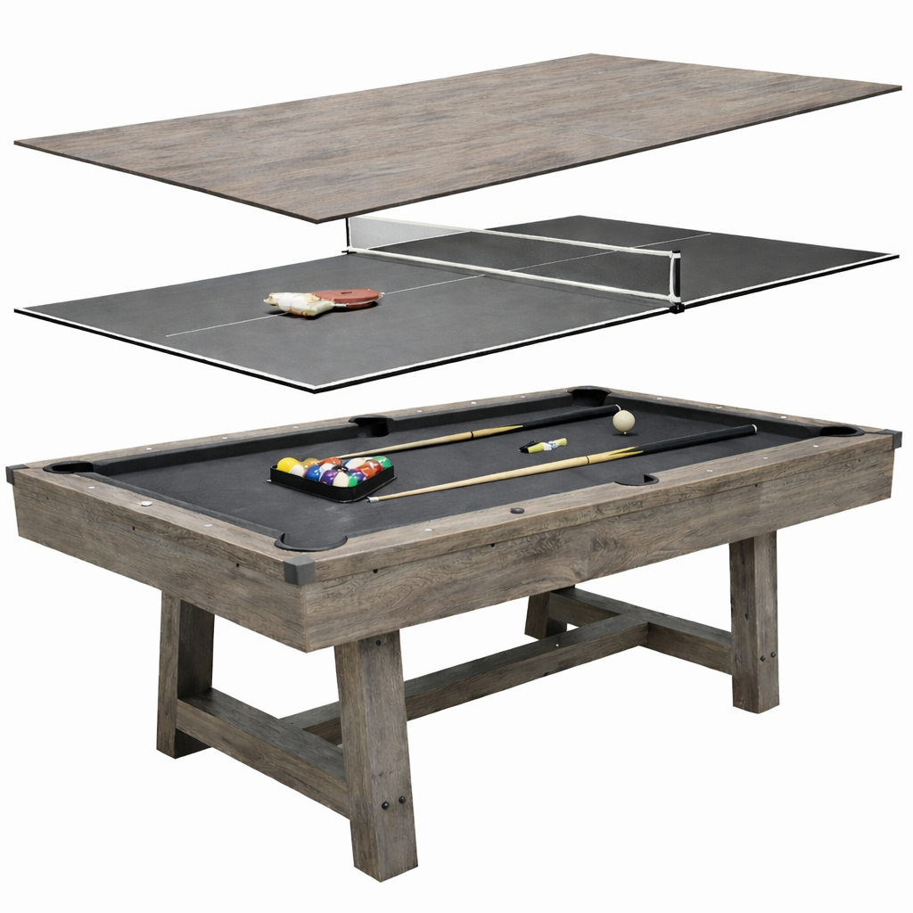 Mako Deluxe 7ft Pool Table with Dinning Top and Table Tennis - Image 14