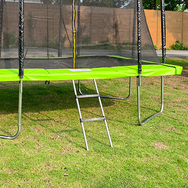 Mako Air 7x 9ft Rectangular Trampoline with Safety Enclosure Green FREE Ladder & Basketball Game - Image 6