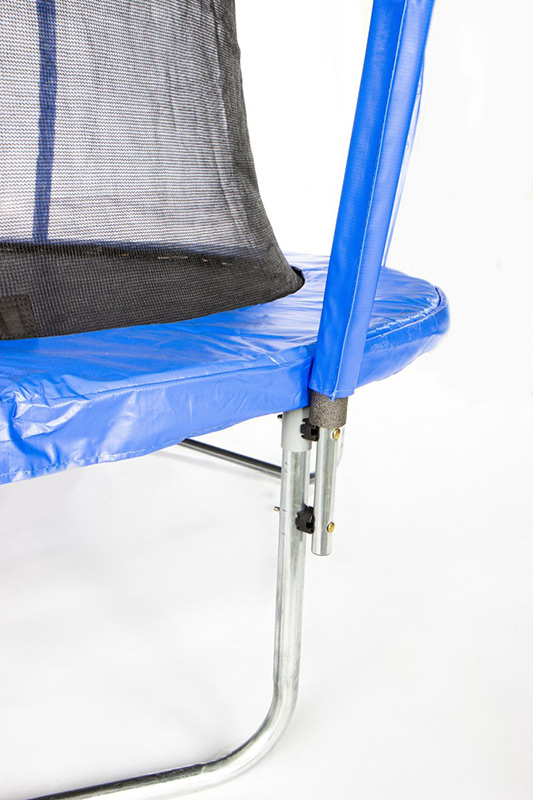 Mako Amigo 8ft Trampoline with Enclosure and Basketball Free Shoe Tidy & Ladder – Blue - Image 3