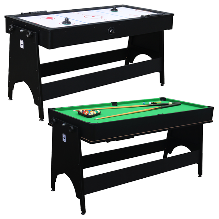 Mako Action Pool & Air Hockey Games Table Black