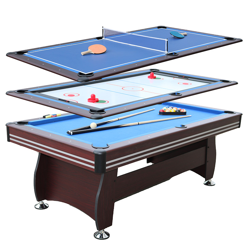 Mako 7ft Play Time 3 in 1 Games Table with Wood Grain Veneer Finish - Image 10