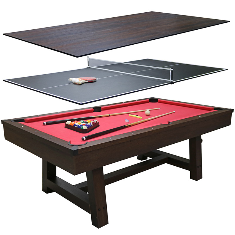 Mako Deluxe 7ft Pool Table with Dinning Top and Table Tennis - Image 4