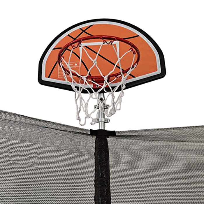 Mako Jump 14ft Trampoline with Enclosure and Basketball Hoop - Image 2