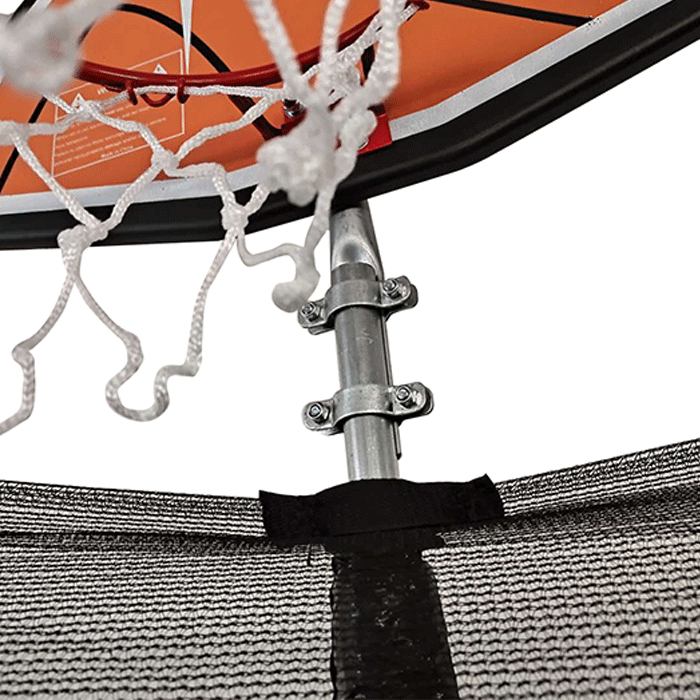 Mako Jump 14ft Trampoline with Enclosure and Basketball Hoop - Image 3