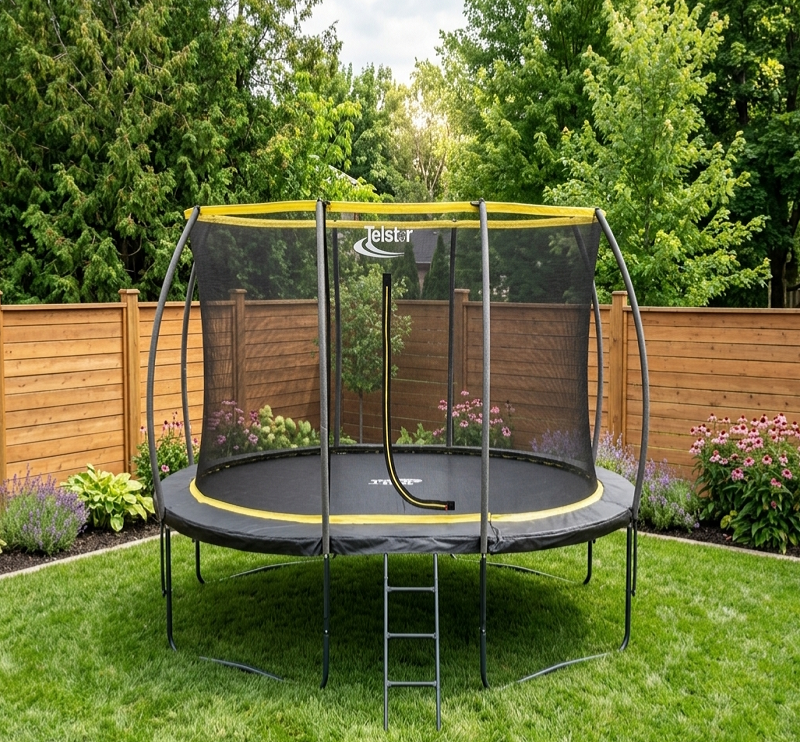 Mako Air Orbit 9x13ft Oval Trampoline With Safety Enclosure Free Ladder Cover & Anchor Kit - Image 10