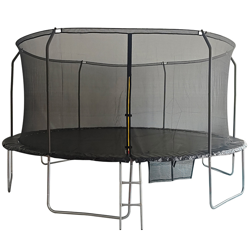 16ft Trampoline & Enclosure Free Shoe Tidy & Ladder – Black