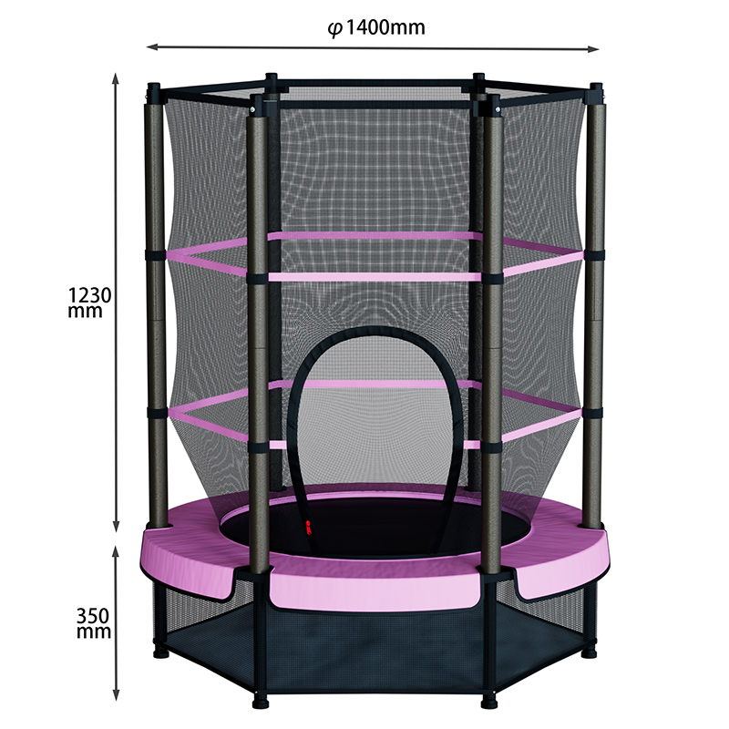55" Kids Trampoline with Safety Net Blue – Indoor & Outdoor Use Mini Trampoline for Children
